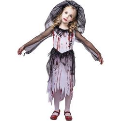 Halloween Meisjes Verkleedpakje Bloederige Bruid Maat 120-130